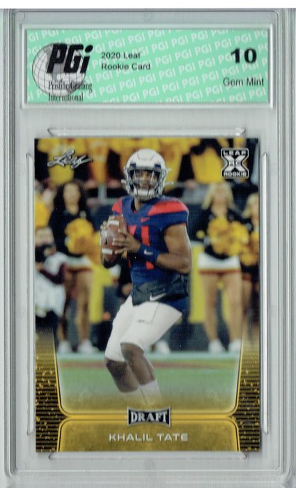 Khalil Tate 2020 Leaf Draft Gold #46 Gem Mint Rookie Card PGI 10