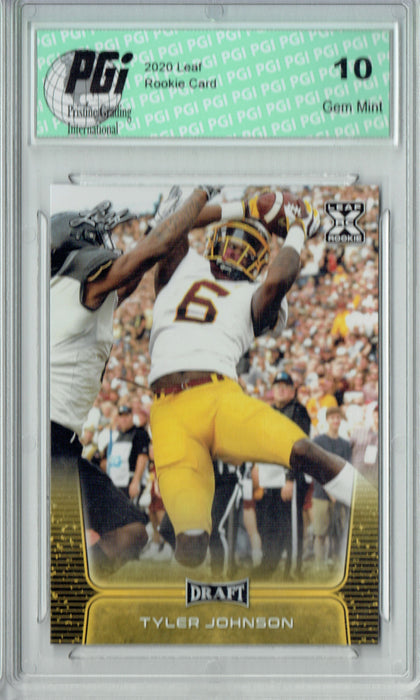 Tyler Johnson 2020 Leaf Draft Gold #58 Gem Mint Rookie Card PGI 10