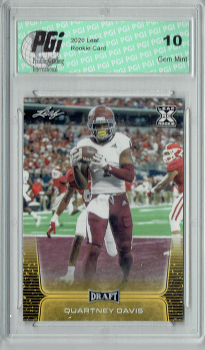 Quartney Davis 2020 Leaf Draft Gold #52 Gem Mint Rookie Card PGI 10