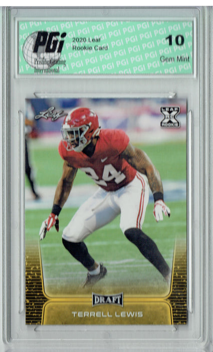 Terrell Lewis 2020 Leaf Draft Gold #56 Gem Mint Rookie Card PGI 10