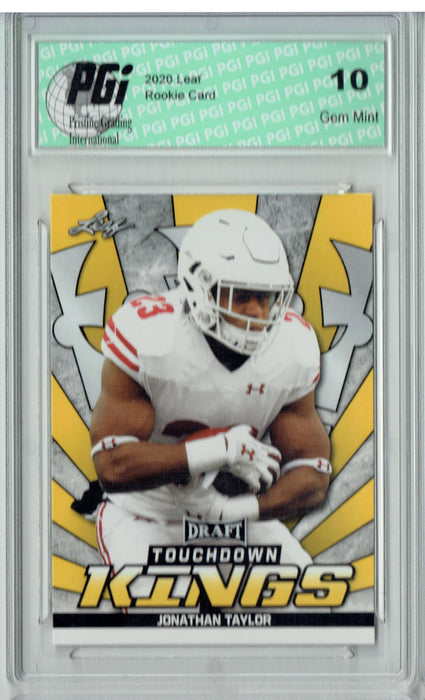 Jonathan Taylor 2020 Leaf Draft Gold #86 Touchdown Kings Rookie Card PGI 10