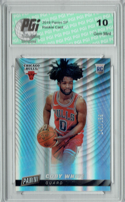 Coby White 2019 Panini SP #RC8 Silver #141/199 Rookie Card PGI 10