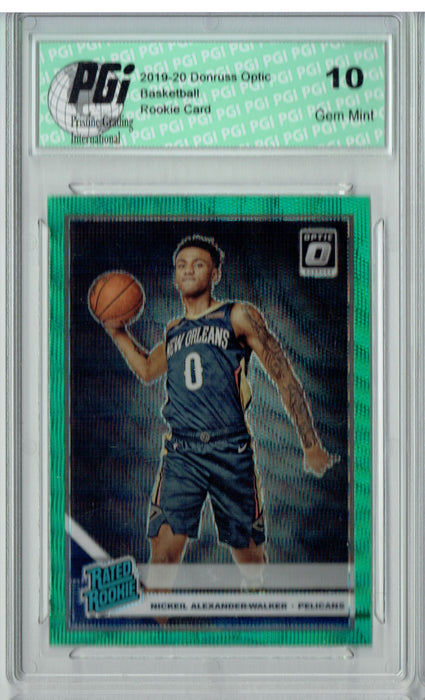 Nickeil Alexander-Walker 2019 Optic #184 Fanatics Green Wave Rookie Card PGI 10