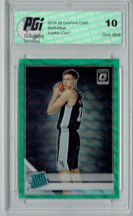 Luka Samanic 2019 Optic #176 Fanatics Green Wave Rookie Card PGI 10