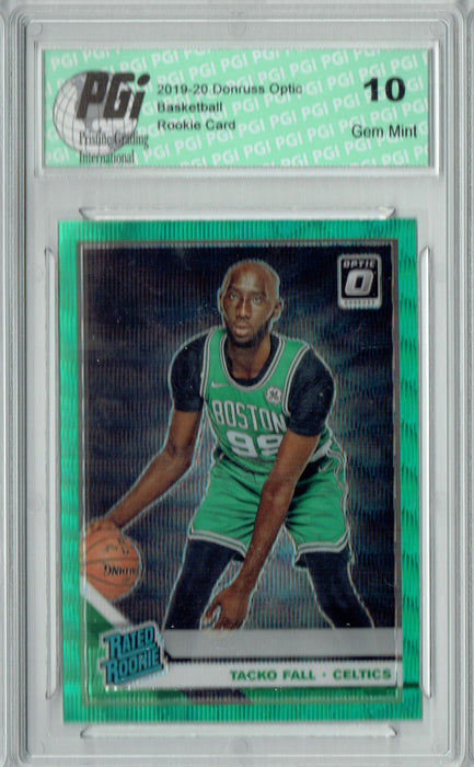 Tacko Fall 2019 Optic #161 Fanatics Green Wave Rookie Card PGI 10