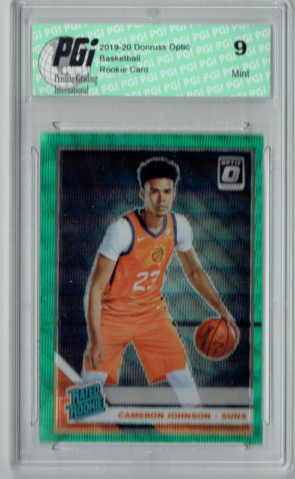 Cameron Johnson 2019 Optic #200 Fanatics Green Wave SP Rookie Card PGI 9