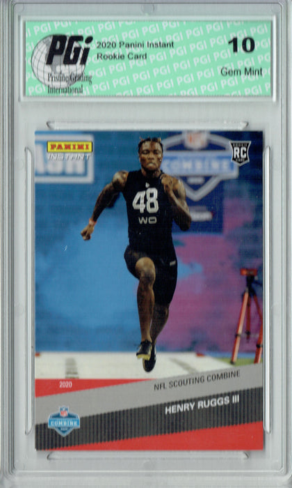 Henry Ruggs III 2020 Panini Instant #7 1st Pro Card, 1 of 116 Rookie Card PGI 10