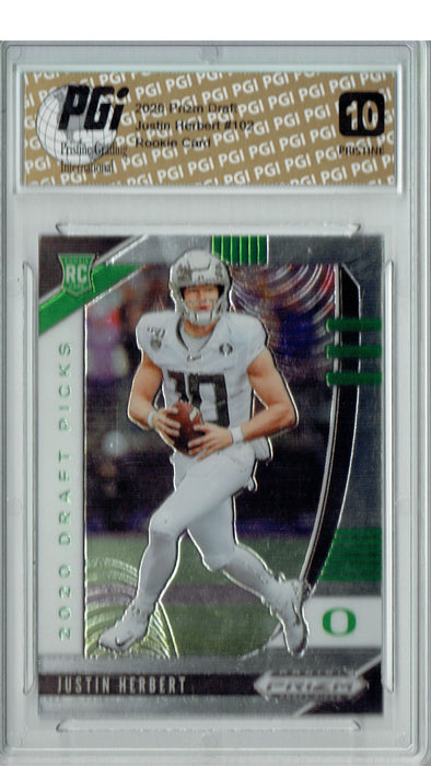 Justin Herbert 2020 Prizm Draft #102 PRISTINE Rookie Card PGI 10