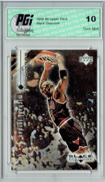 Michael Jordan 1998 Upper Deck #11 Black Diamond Card PGI 10