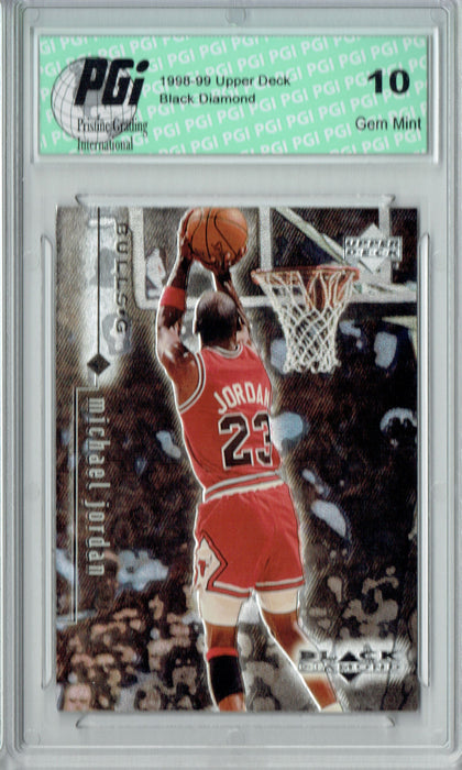 Michael Jordan 1998 Upper Deck #7 Black Diamond Card PGI 10