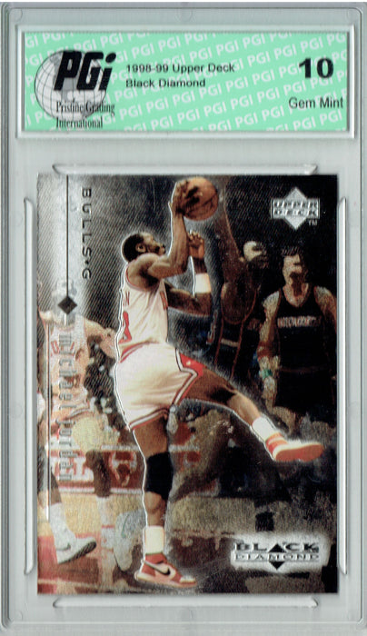 Michael Jordan 1998 Upper Deck #1 Black Diamond Card PGI 10