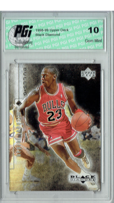 Michael Jordan 1998 Upper Deck #3 Black Diamond Card PGI 10