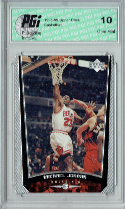Michael Jordan 1998 Upper Deck #230q Card PGI 10
