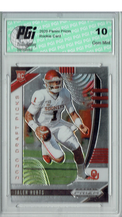 Jalen Hurts 2020 Panini Prizm #129 Rookie Card PGI 10