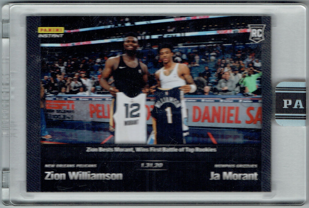 Zion Williamson & Ja Morant 2019 Panini Instant #83 True 1 of 1, 1/1 Rookie Card