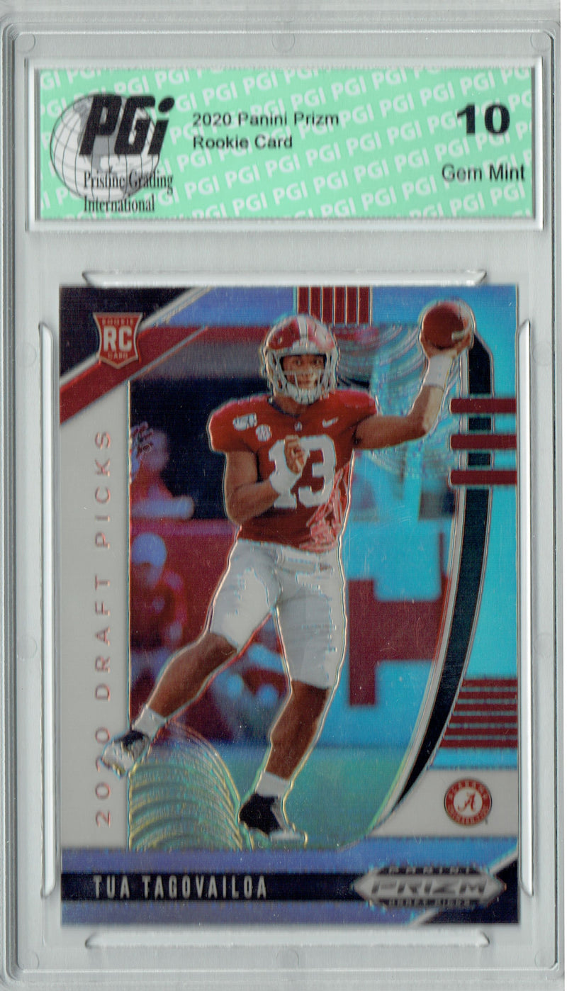 Tua Tagovailoa 2020 Prizm Draft #101 Silver Refractor Rookie Card PGI 10