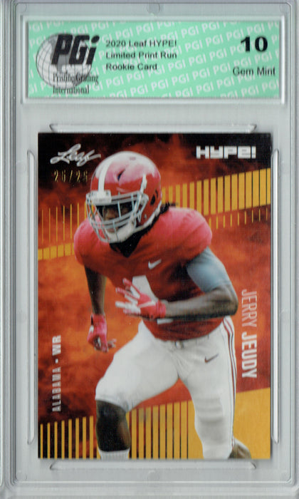 Jerry Jeudy 2020 Leaf HYPE! #31 Gold SP, Only 25 Made Rookie Card PGI 10