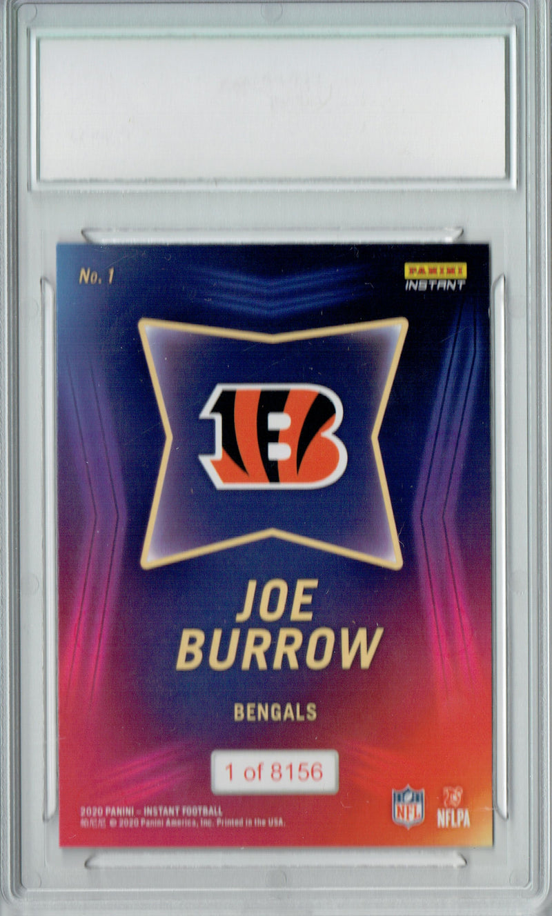 Joe Burrow 2020 Panini Instant #1 Draft 8,156 Made Rookie Card PGI 10