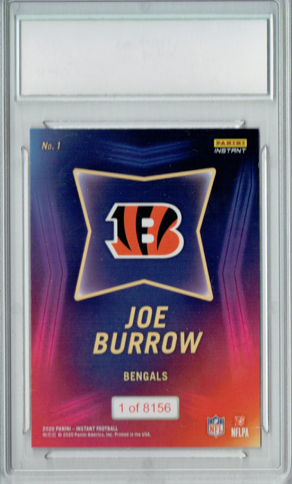 Joe Burrow 2020 Panini Instant #1 NFL Draft 8,156 Made Rookie Card PGI 10