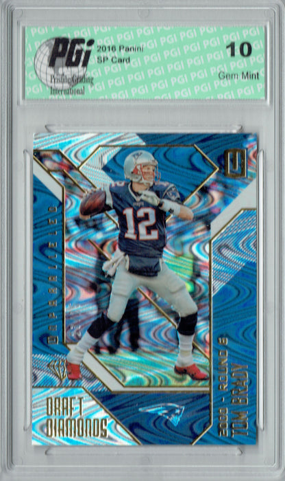 Tom Brady 2016 Panini Unparalleled #DD-4 Swirl SP 25 Made Card PGI 10