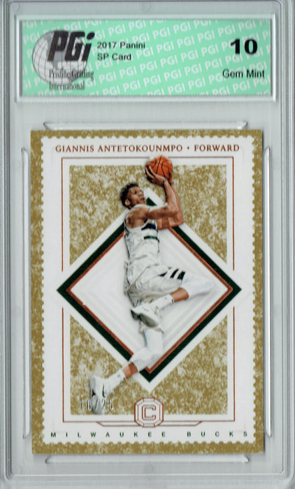 Giannis Antetokounmpo 2017 Panini Cornerstones #88 Only 25 Made Card PGI 10