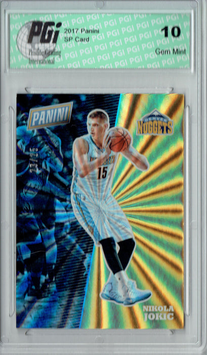 Nikola Jokic 2017 Panini #BK8 Lasers SP Only 25 Made Card PGI 10