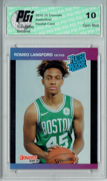 Romeo Langford 2019 Donruss #13 Retro Rated Rookie 1/3431 Rookie Card PGI 10