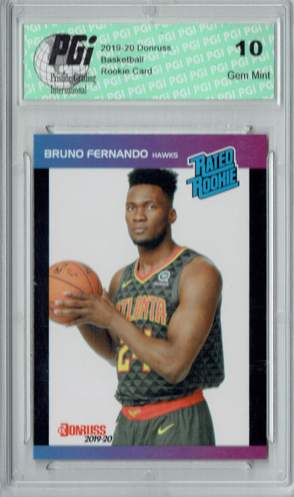 Bruno Fernando 2019 Donruss #28 Retro Rated Rookie 1/3431 Rookie Card PGI 10