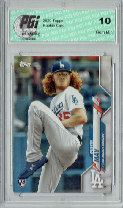 Dustin May 2020 Topps #LAD-17 SP Rookie Card PGI 10