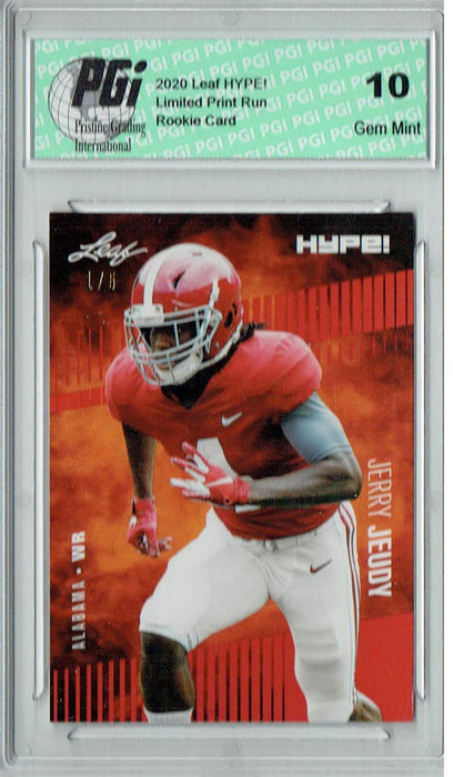 Jerry Jeudy 2020 Leaf HYPE! #31 Red The #1 of 5 Rookie Card PGI 10