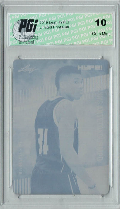 Giannis Antetokounmpo 2019 Leaf HYPE! #32 1/1  Plate Yellow Rookie Card PGI 10