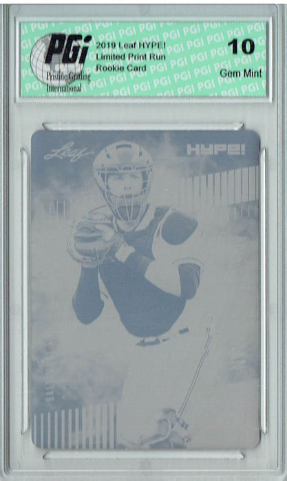 Adley Rutschman 2019 Leaf HYPE! #24 1/1 Printing Plate Yellow Rookie Card PGI 10