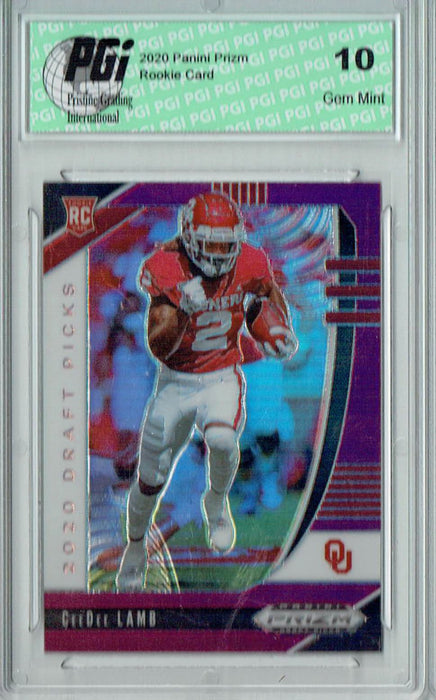 CeeDee Lamb 2020 Prizm Draft #104 Pink SP Rookie Card PGI 10