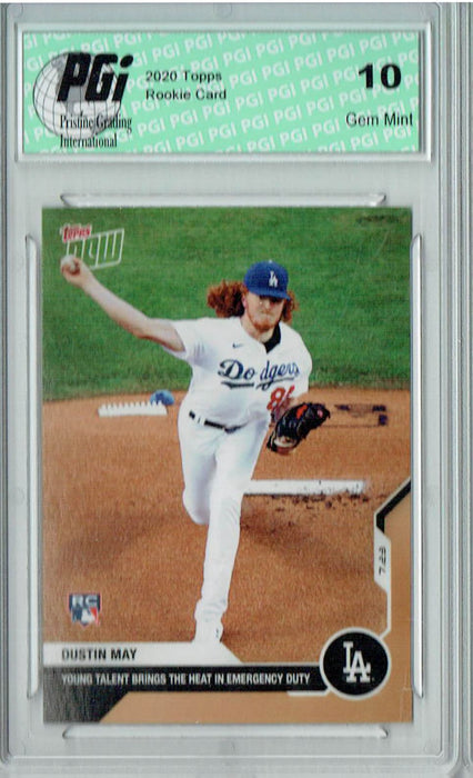Dustin May 2020 Topps Now #5, Only 1,395 Made Rookie Card PGI 10