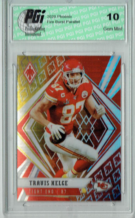 Travis Kelce 2020 Phoenix #47 Fanatics Fire Burst Card PGI 10