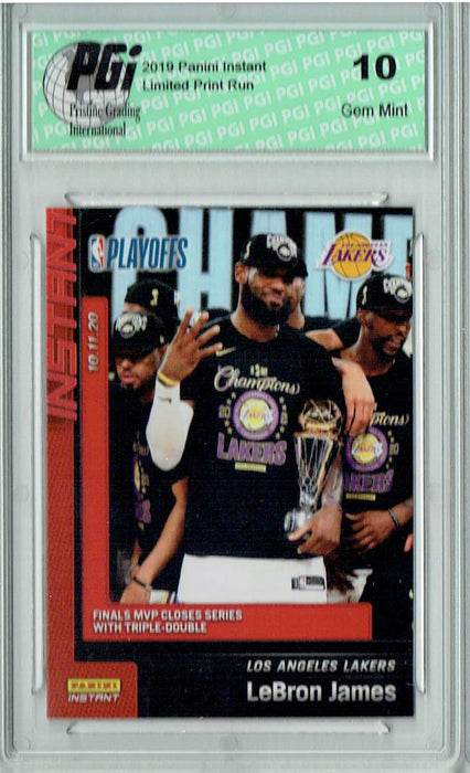 Lebron James 2019 Panini Instant #270 Lakers Champs 1/3938 Rare Card PGI 10