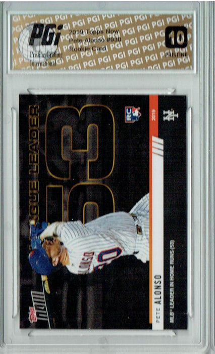 Pete Alonso 2019 Topps Now #930 PRISTINE Rookie Card PGI 10