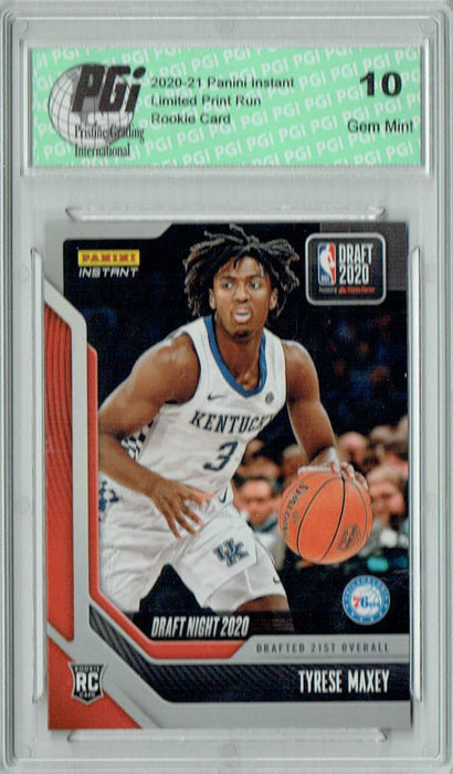 Tyrese Maxey 2020 Panini Instant Draft Night #DN34 299 Made Rookie Card PGI 10
