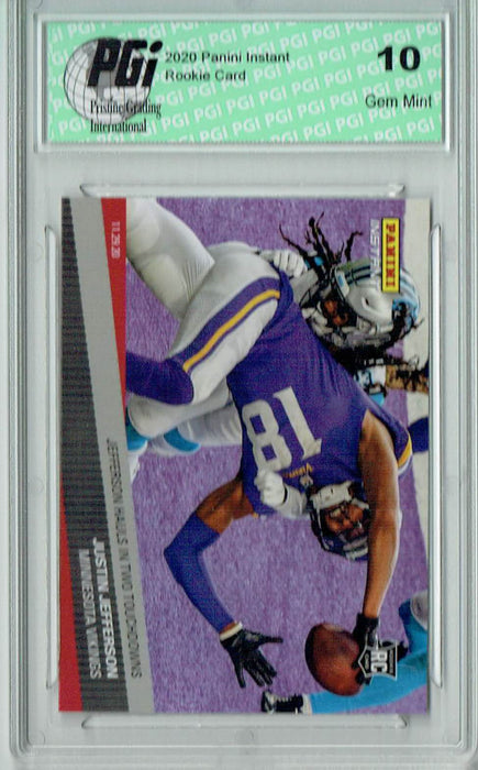 Justin Jefferson 2020 Panini Instant #137 1 of Only 140 Made Rookie Card PGI 10