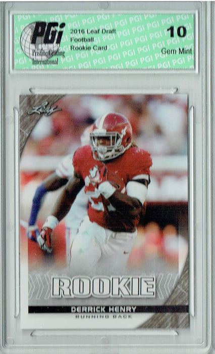 @ Derrick Henry 2016 Leaf Football #LR-08 Rookie Card PGI 10