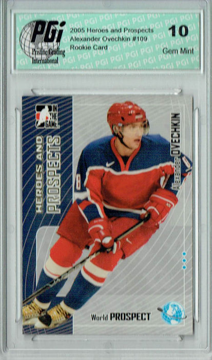 Alexander Ovechkin 2005 ITG Heroes & Prospects #109 Rookie Card PGI 10
