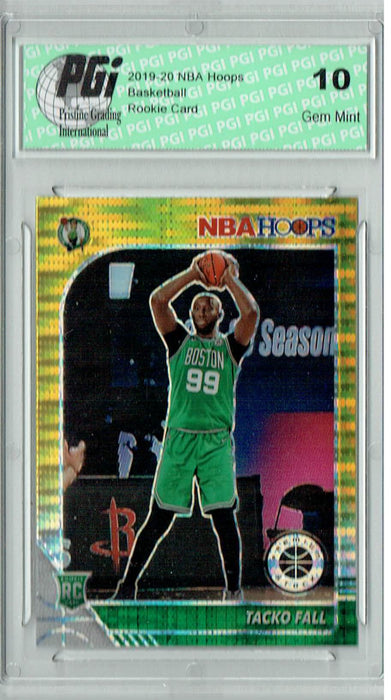 Tacko Fall 2019 NBA Hoops #240 Pulsar Premium Gold Prizm Rookie Card PGI 10