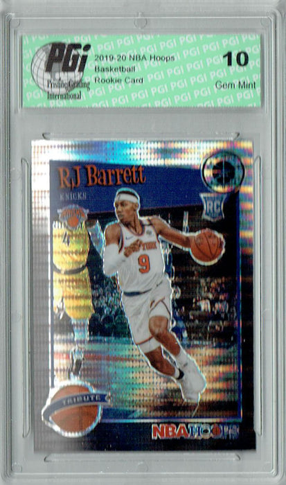 R.J. Barrett 2019 NBA Hoops #298 Pulsar Premium Black Prizm Rookie Card PGI 10