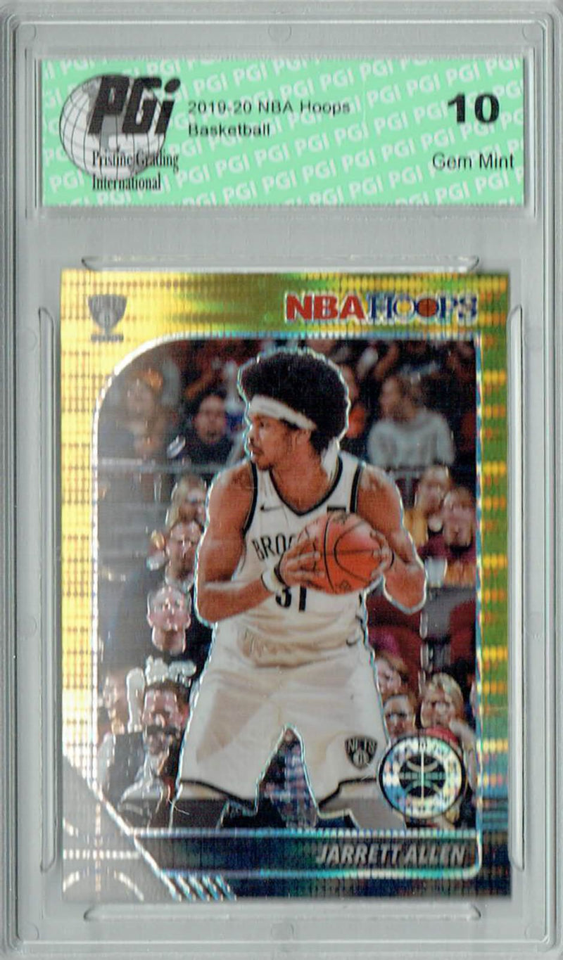 Jarrett Allen 2020 NBA Hoops #12 Pulsar Premium Gold Card PGI 10