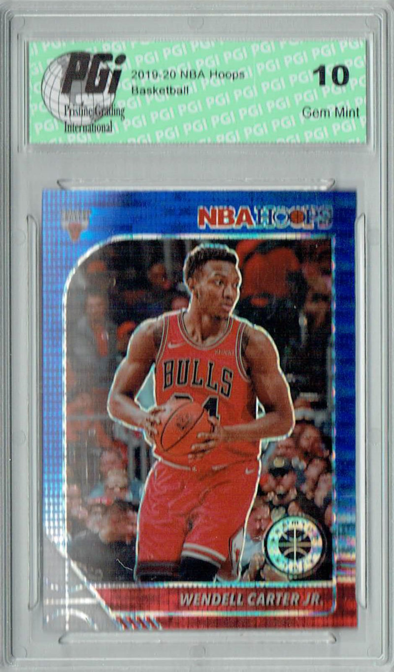 Wendell Carter Jr. 2020 NBA Hoops #29 Pulsar Premium Blue Card PGI 10