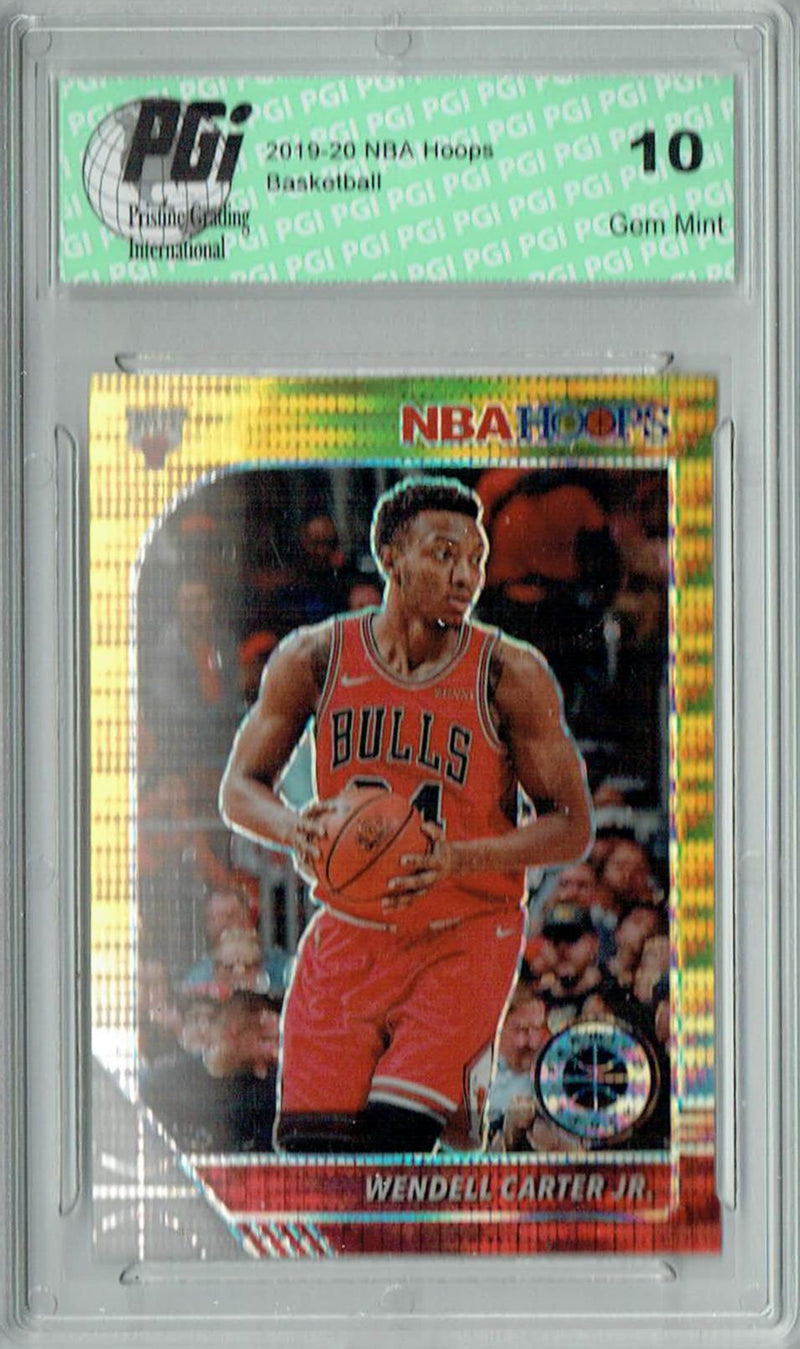 Wendell Carter Jr. 2020 NBA Hoops #29 Pulsar Premium Gold Card PGI 10