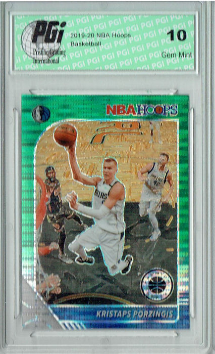 Kristaps Porzingis 2020 NBA Hoops #40 Pulsar Premium Green Card PGI 10