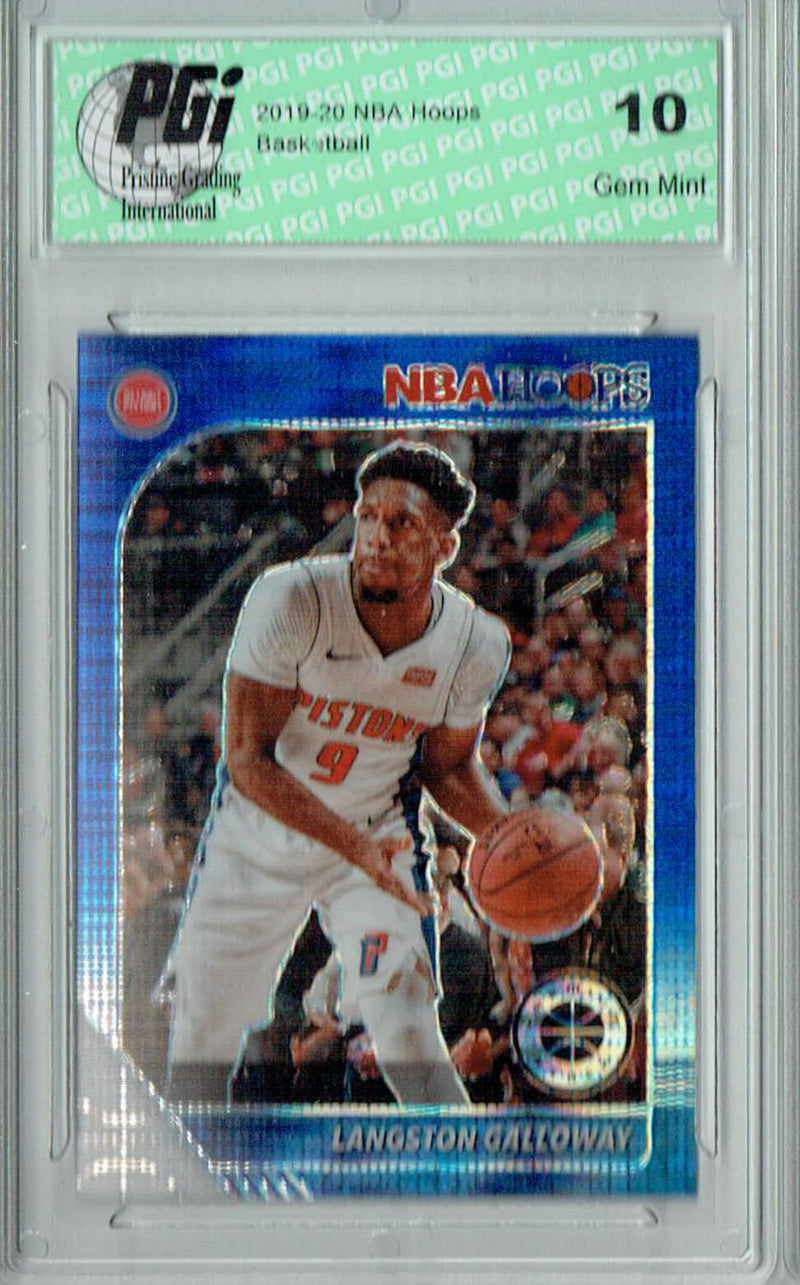 Langston Galloway 2020 NBA Hoops #56 Pulsar Premium Blue Card PGI 10