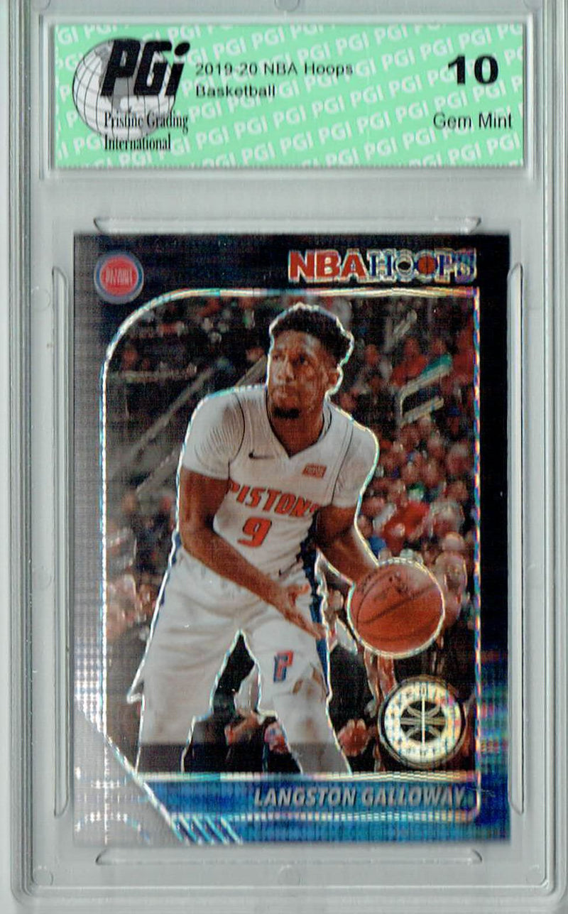Langston Galloway 2020 NBA Hoops #56 Pulsar Premium Black Card PGI 10