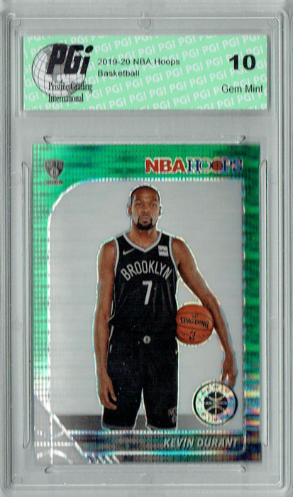 Kevin Durant 2020 NBA Hoops #61 Pulsar Premium Green Card PGI 10